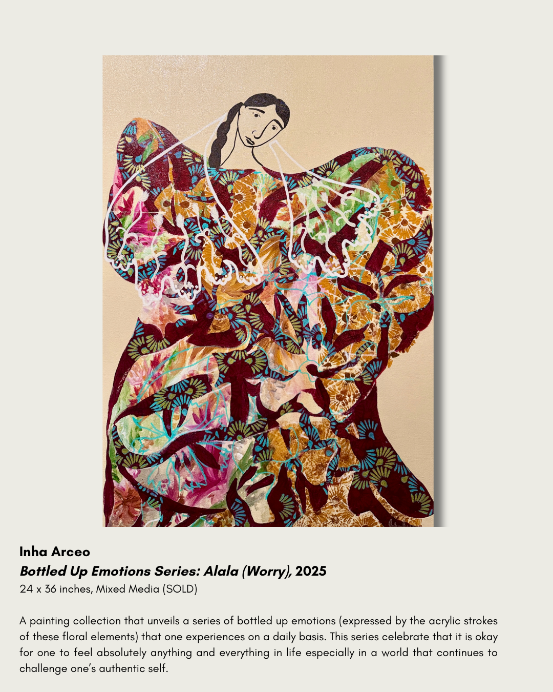 Bottled Up Emotions Series: Alala (Worry), 2025 (SOLD)