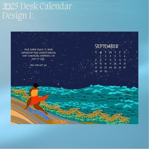2025 Art Desk Landscape Calendar I Want to Heal and Grow (Philippines Shipping)