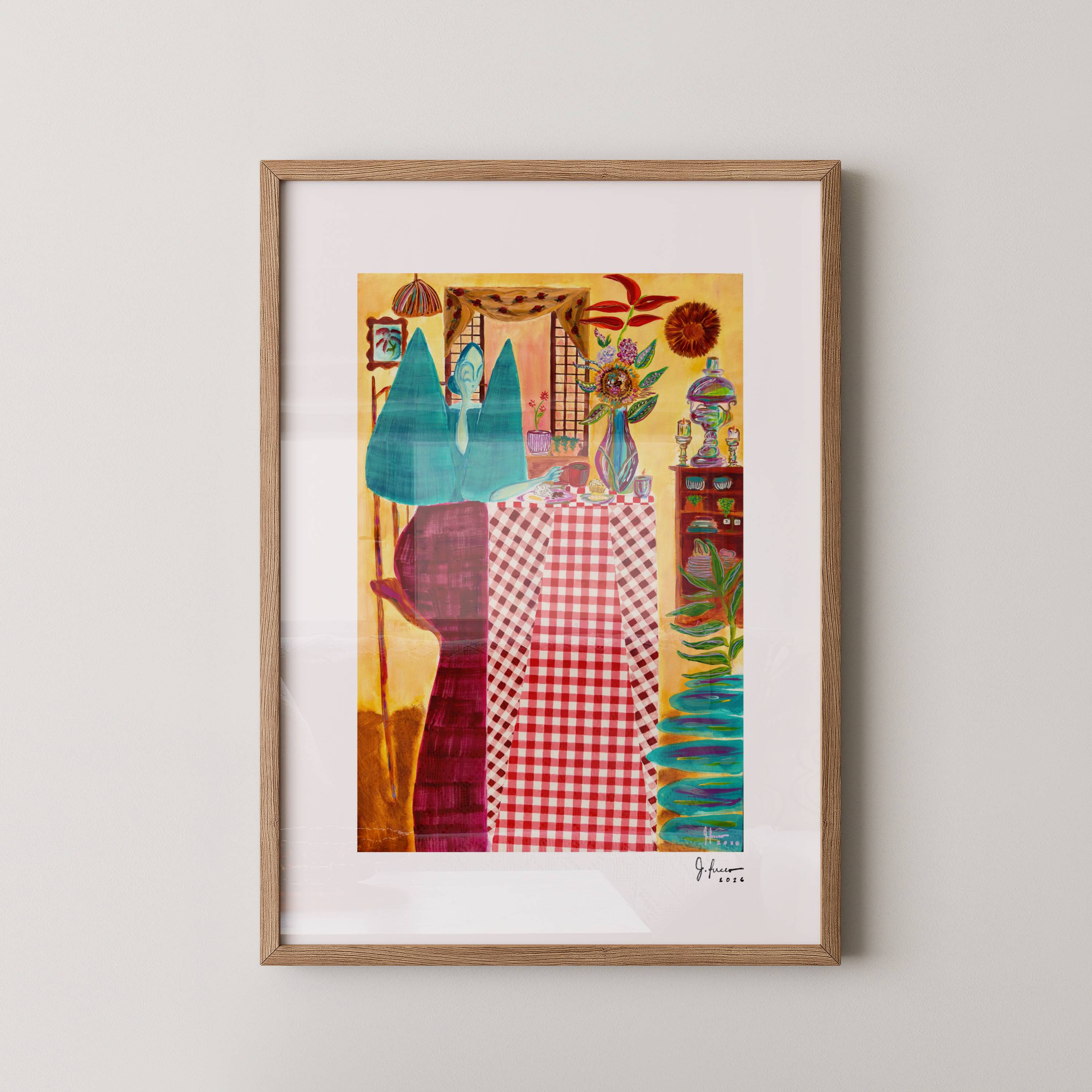 "Breakfast Girl" Framed Print