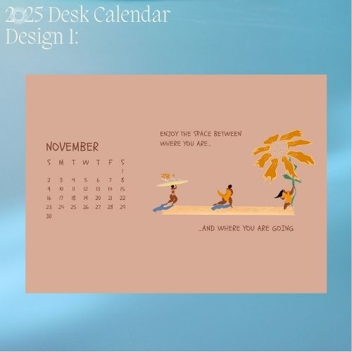 2025 Art Desk Landscape Calendar I Want to Heal and Grow (Philippines Shipping)