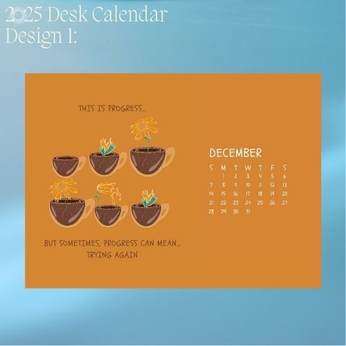 2025 Art Desk Landscape Calendar I Want to Heal and Grow (Philippines Shipping)