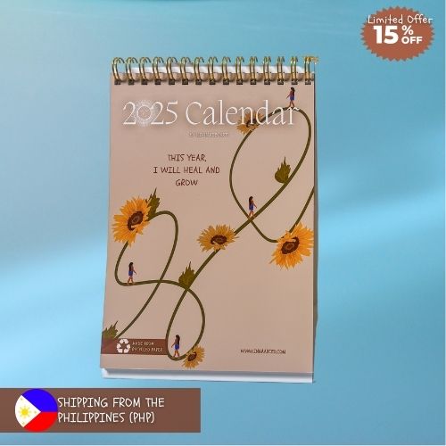 2025 Art Desk Portrait Calendar I Want to Heal and Grow (Philippines Shipping)