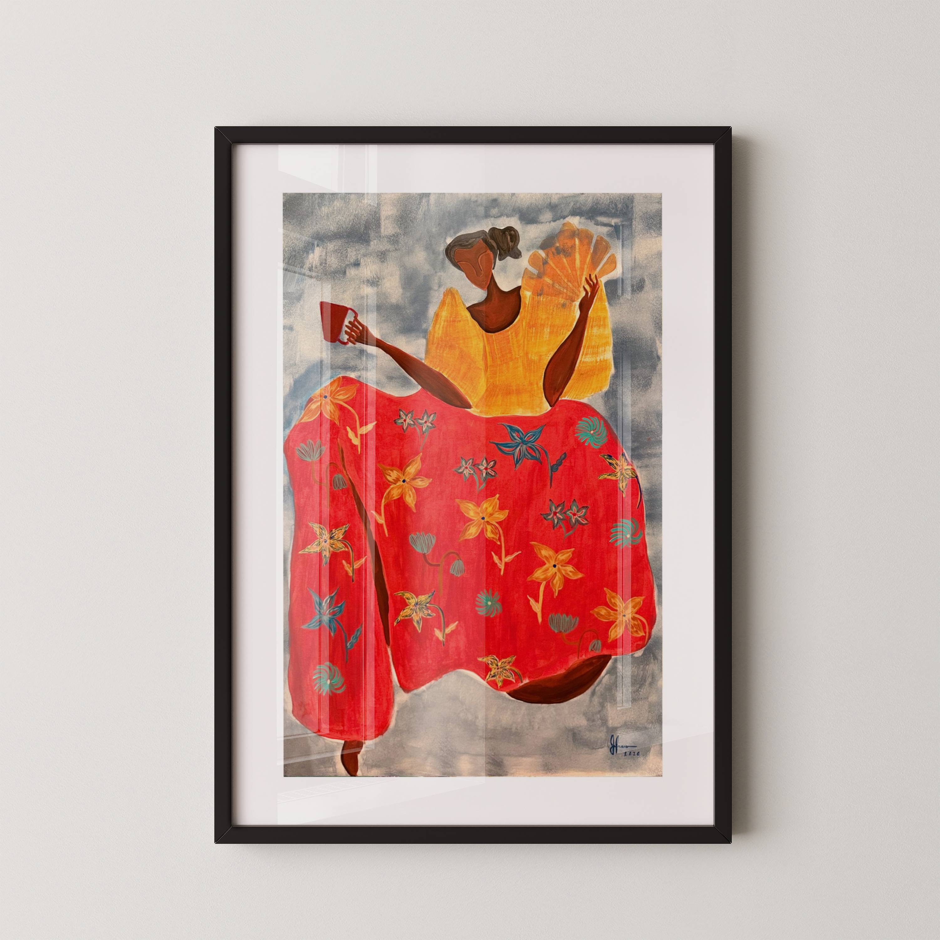 "Pamaypay at Kape (Fan and Coffee)" Framed Print