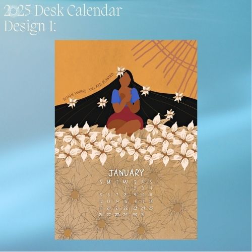 2025 Art Desk Portrait Calendar I Want to Heal and Grow (Philippines Shipping)