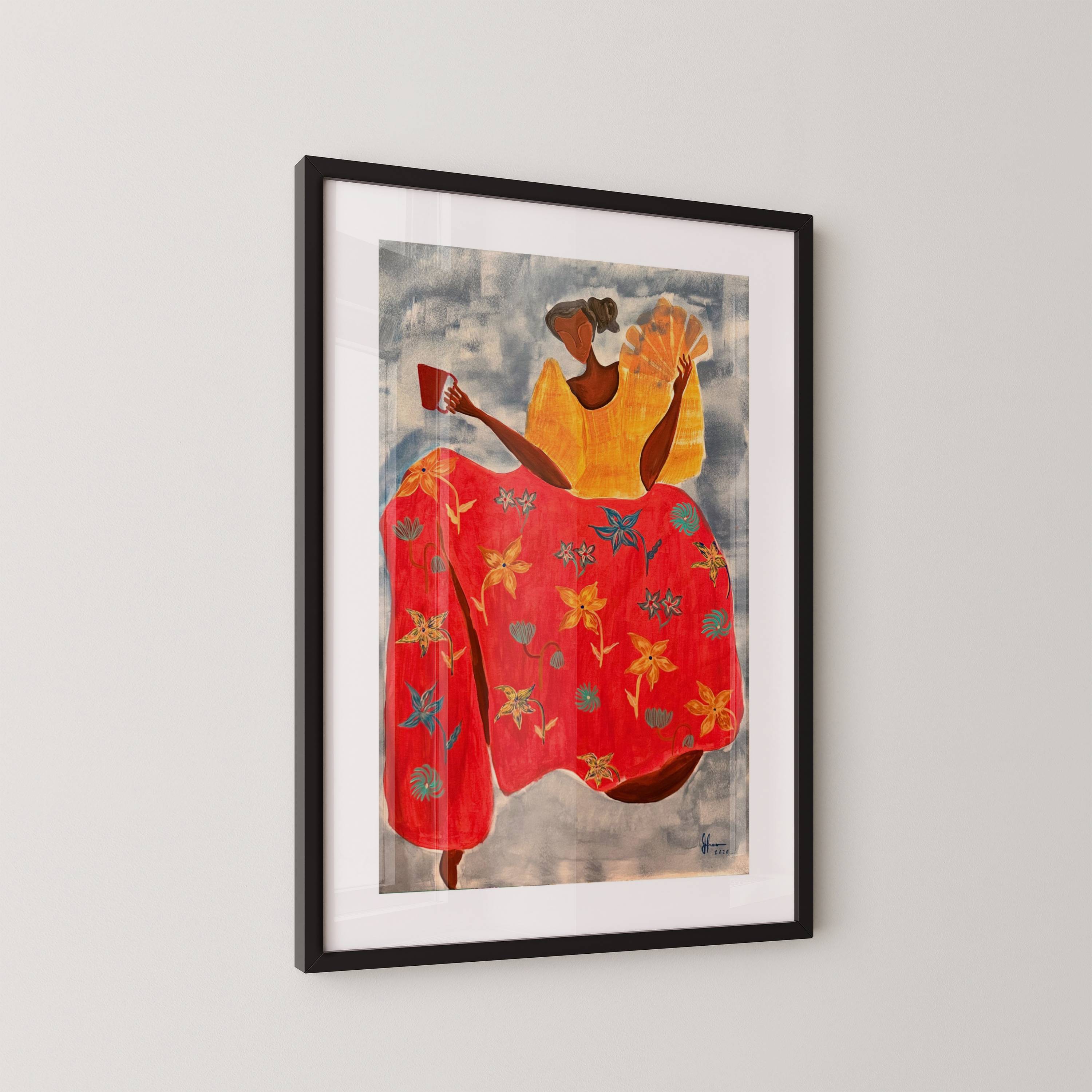 "Pamaypay at Kape (Fan and Coffee)" Framed Print