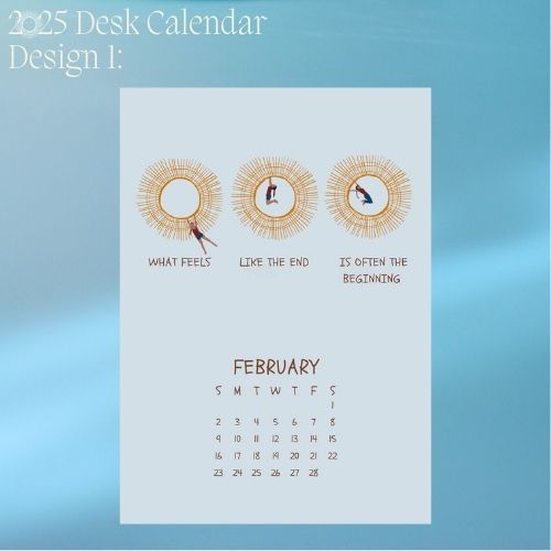 2025 Art Desk Portrait Calendar I Want to Heal and Grow (Philippines Shipping)