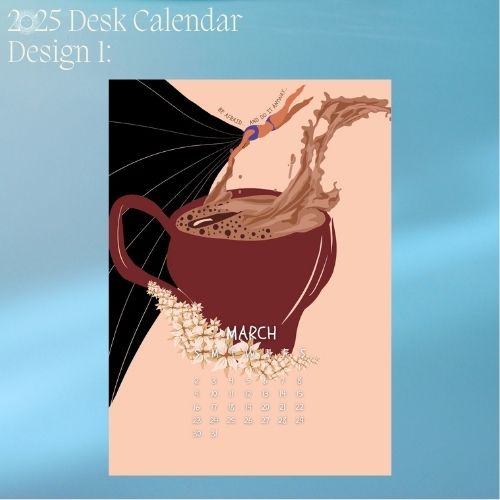 2025 Art Desk Portrait Calendar I Want to Heal and Grow (Philippines Shipping)