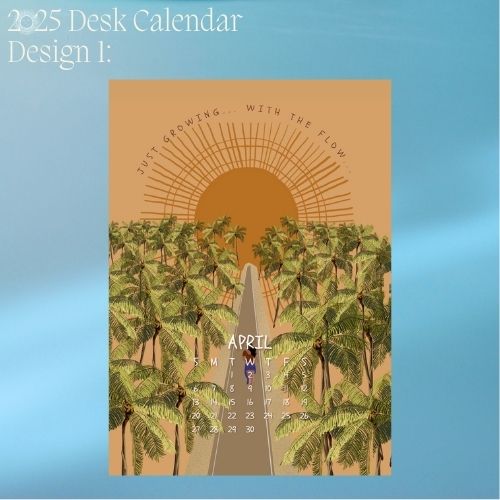 2025 Art Desk Portrait Calendar I Want to Heal and Grow (Philippines Shipping)