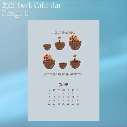 2025 Art Desk Portrait Calendar I Want to Heal and Grow (Philippines Shipping)