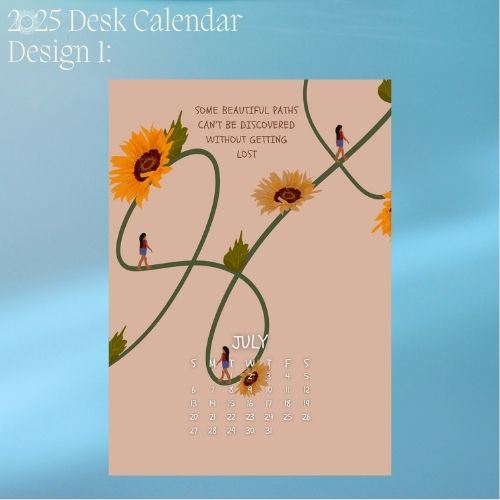 2025 Art Desk Portrait Calendar I Want to Heal and Grow (Philippines Shipping)