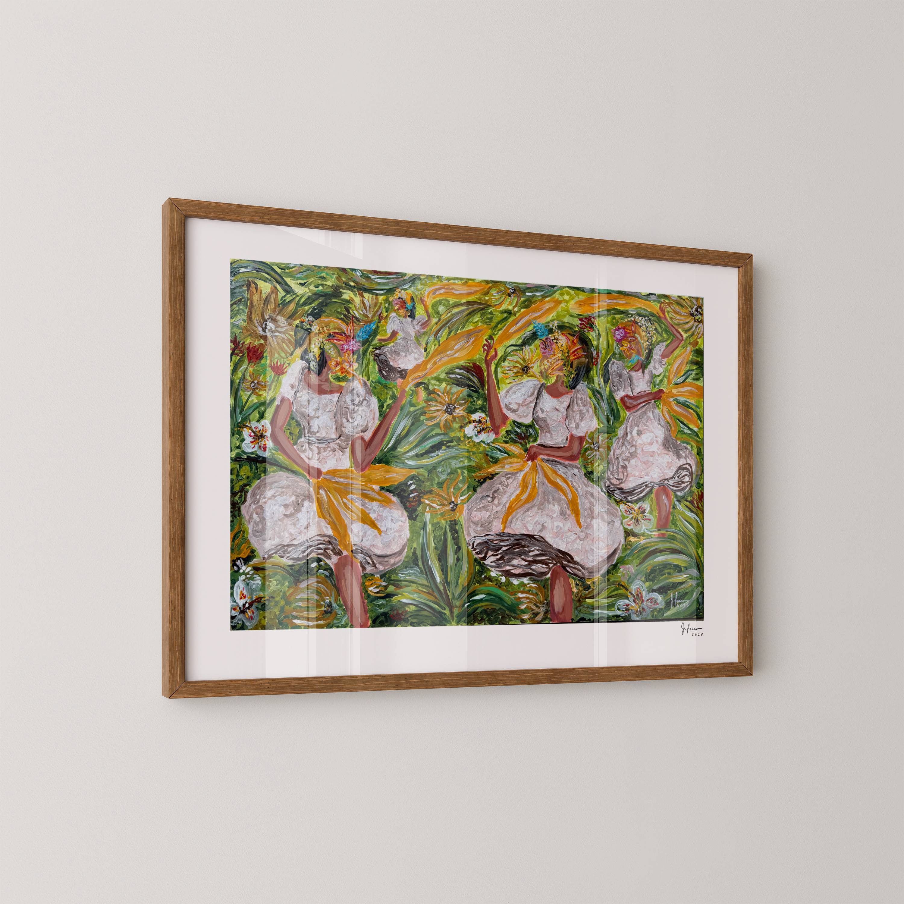"Sunflower Dance: Harvest" Framed Print