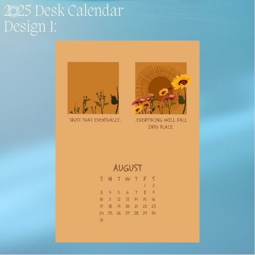2025 Art Desk Portrait Calendar I Want to Heal and Grow (Philippines Shipping)