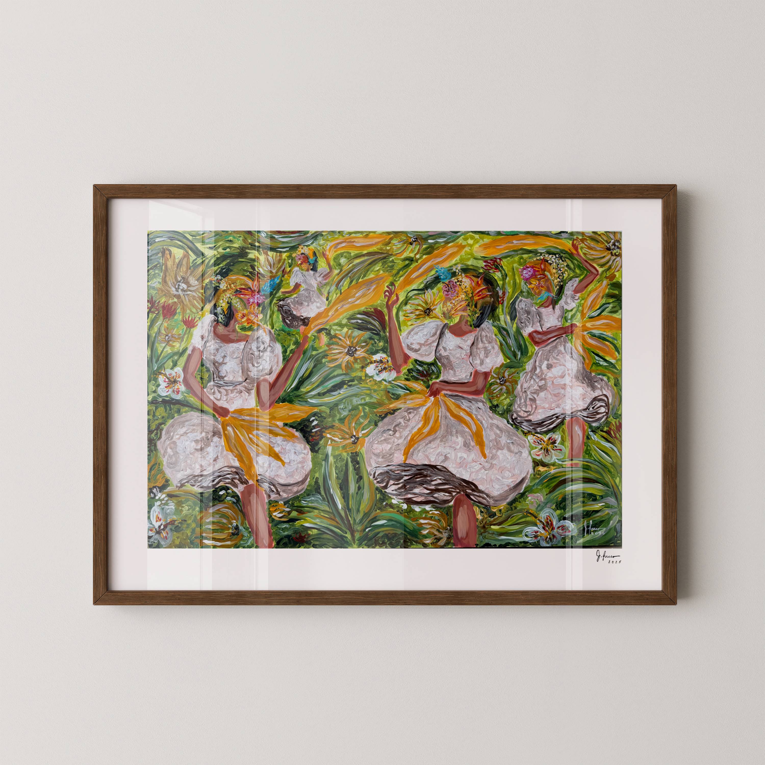 "Sunflower Dance: Harvest" Framed Print