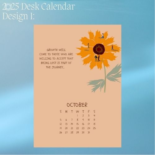 2025 Art Desk Portrait Calendar I Want to Heal and Grow (Philippines Shipping)