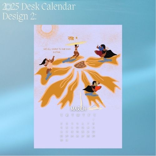2025 Art Desk Portrait Calendar I Want to Heal and Grow (Philippines Shipping)