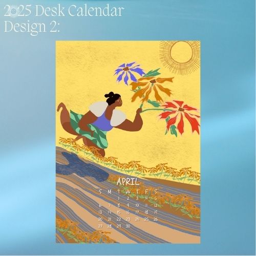 2025 Art Desk Portrait Calendar I Want to Heal and Grow (Philippines Shipping)