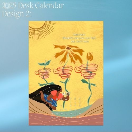 2025 Art Desk Portrait Calendar I Want to Heal and Grow (Philippines Shipping)