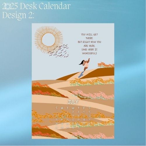 2025 Art Desk Portrait Calendar I Want to Heal and Grow (Philippines Shipping)
