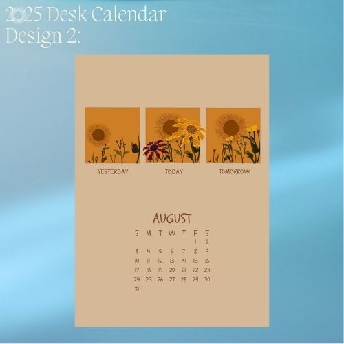 2025 Art Desk Portrait Calendar I Want to Heal and Grow (Philippines Shipping)