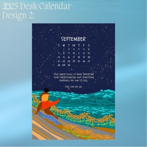 2025 Art Desk Portrait Calendar I Want to Heal and Grow (Philippines Shipping)