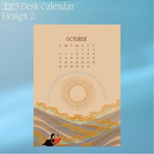 2025 Art Desk Portrait Calendar I Want to Heal and Grow (Philippines Shipping)