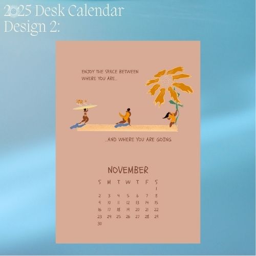 2025 Art Desk Portrait Calendar I Want to Heal and Grow (Philippines Shipping)