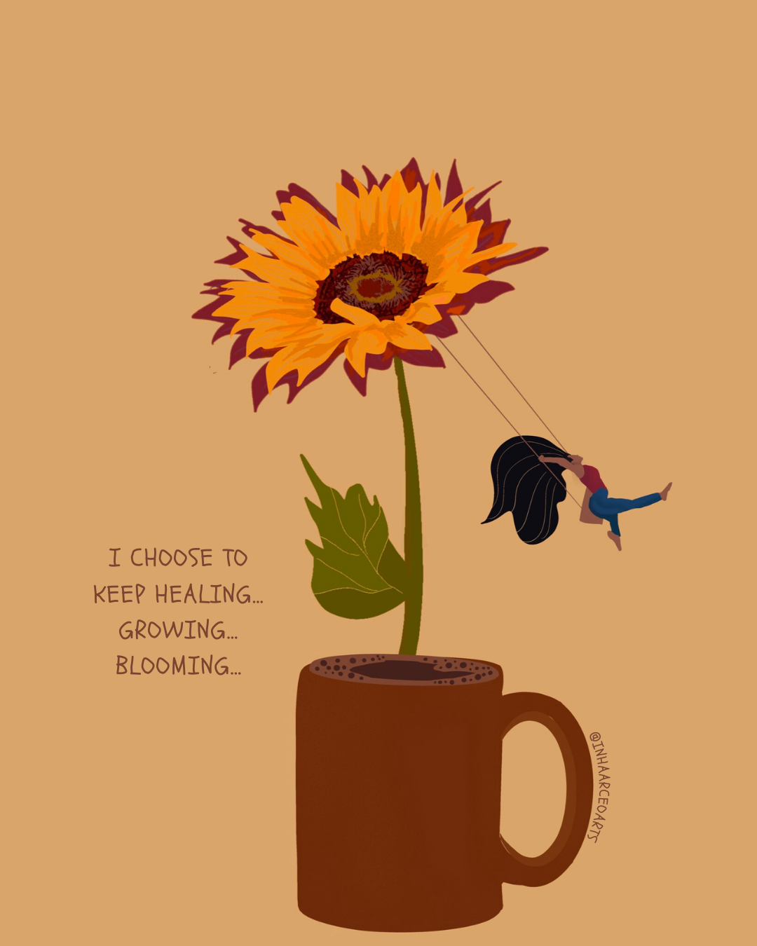 I Choose to Keep Healing... Growing... Blooming