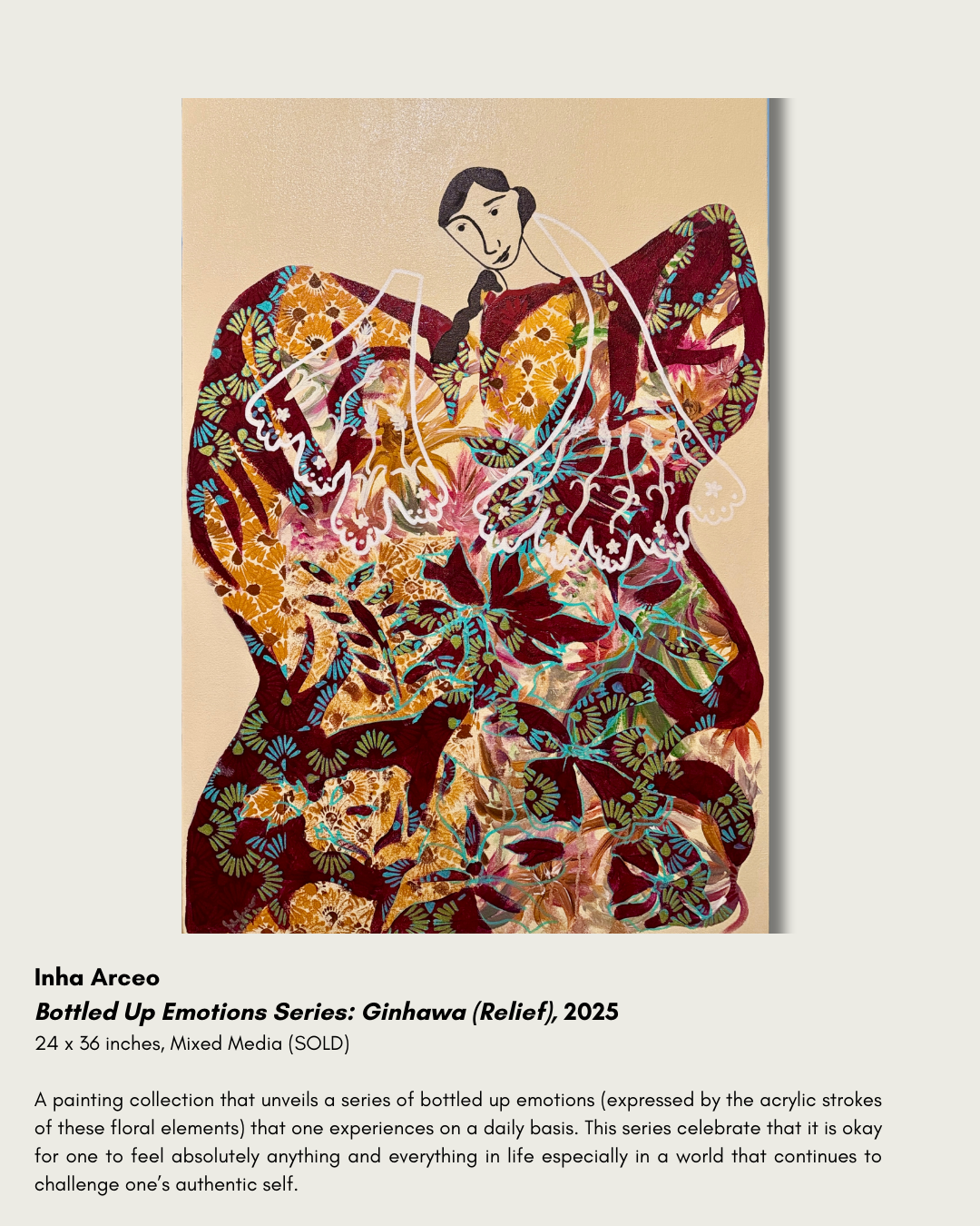 Bottled Up Emotions Series: Ginhawa (Relief), 2025 (SOLD)