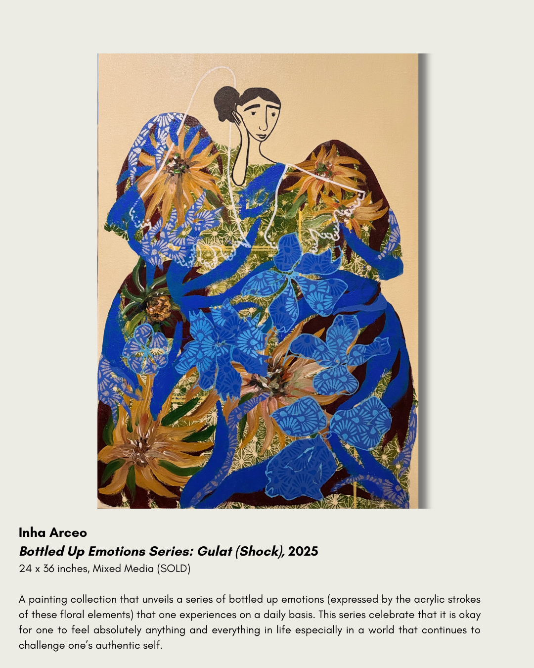 Bottled Up Emotions Series: Gulat (Shock), 2025 (SOLD)