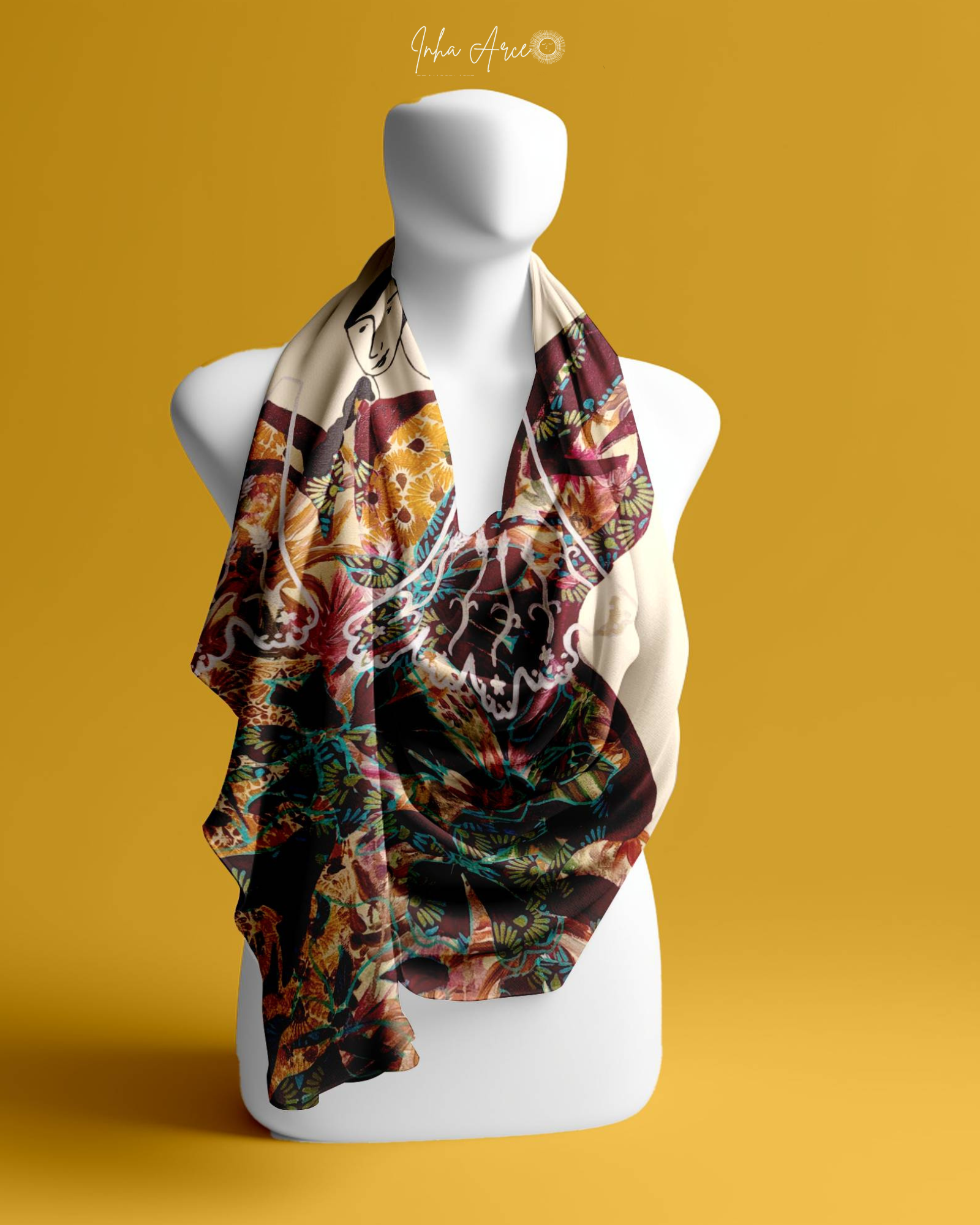 Ginhawa (Relief) Bottled Up Emotion Silk Scarf