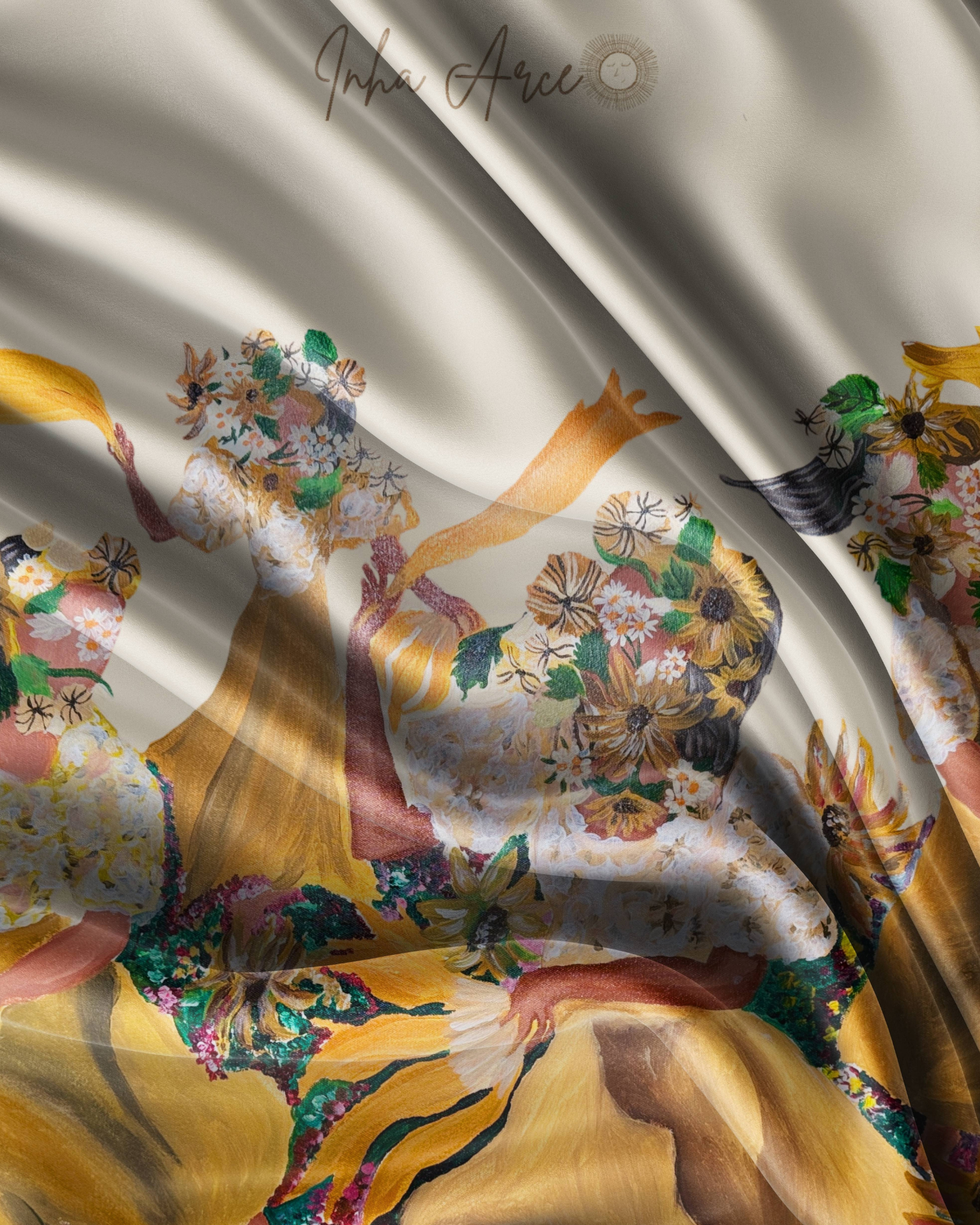 Sunflower Dance Silk Scarf