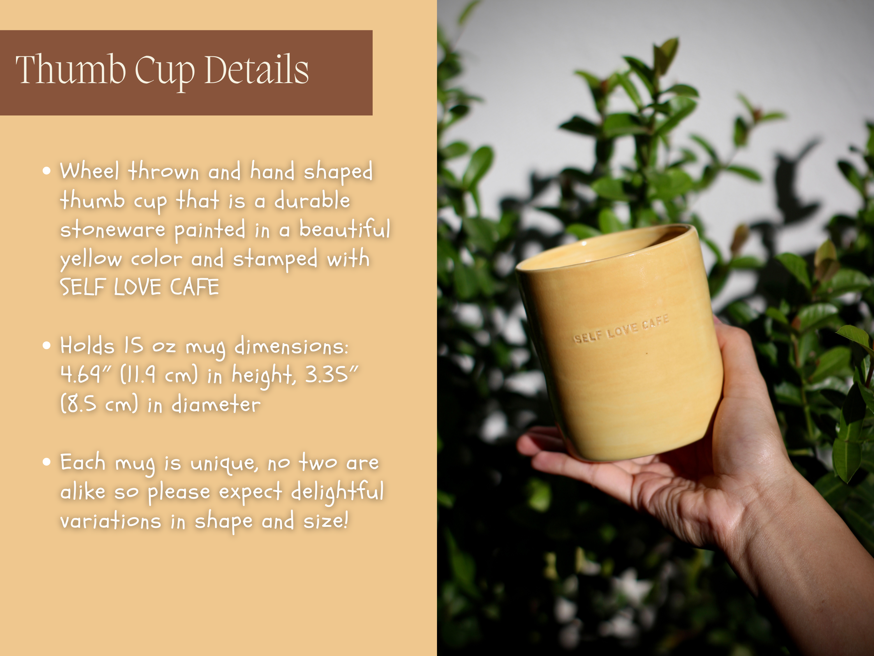 Inha Arceo Art x Mimi Cermamics Self-Love Thumb Cup Coffee Mug