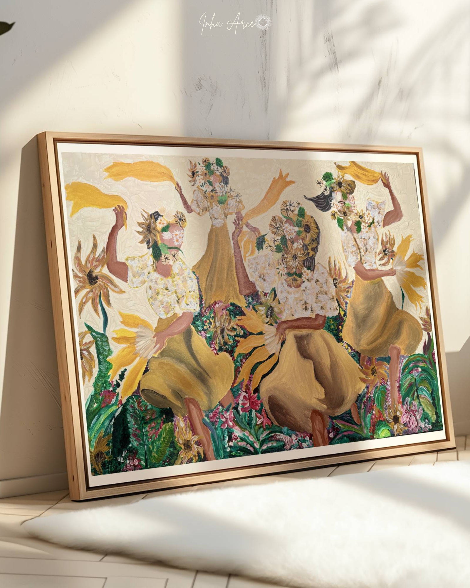 Sunflower Dance Silk Scarf