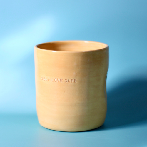 Inha Arceo Art x Mimi Cermamics Self-Love Thumb Cup Coffee Mug