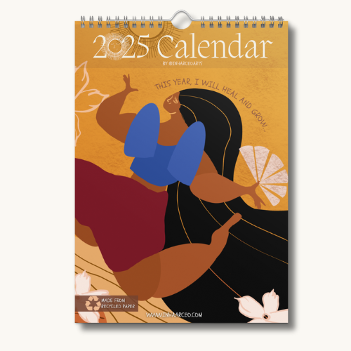 2025 Art Wall Calendar I Want to Heal and Grow (International Shipping)