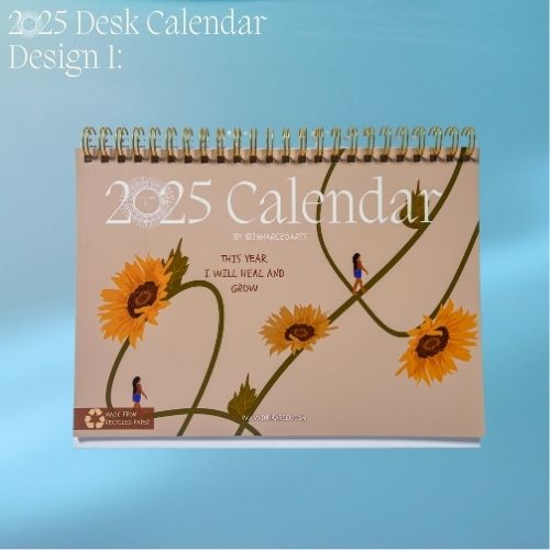 2025 Art Desk Landscape Calendar I Want to Heal and Grow (Philippines Shipping)