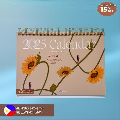 2025 Art Desk Landscape Calendar I Want to Heal and Grow (Philippines Shipping)