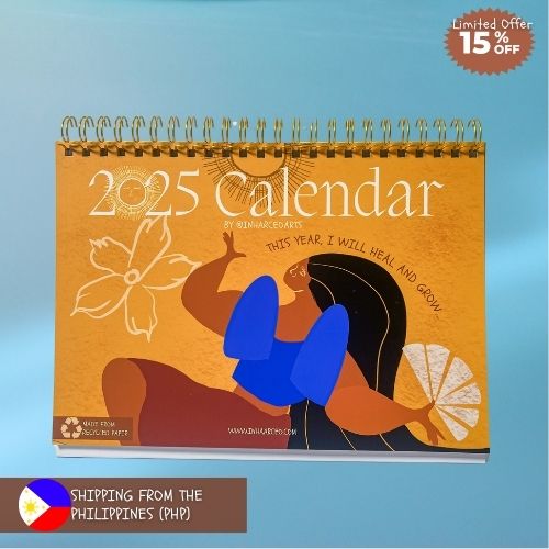 2025 Art Desk Landscape Calendar I Want to Heal and Grow (Philippines Shipping)