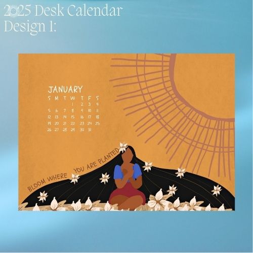 2025 Art Desk Landscape Calendar I Want to Heal and Grow (Philippines Shipping)