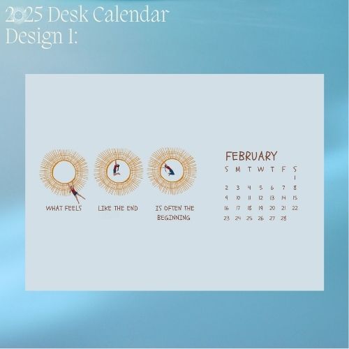 2025 Art Desk Landscape Calendar I Want to Heal and Grow (Philippines Shipping)