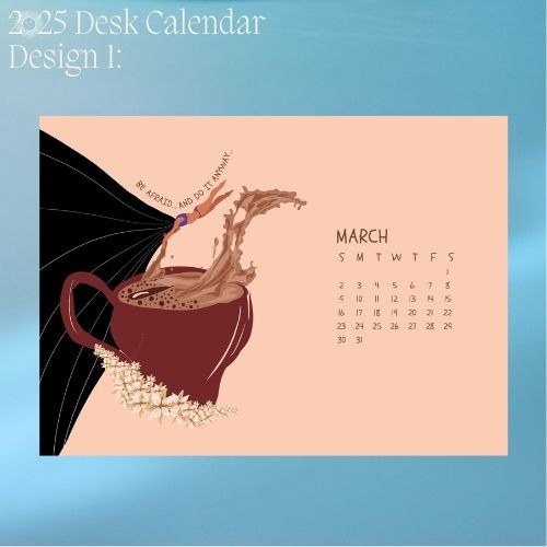 2025 Art Desk Landscape Calendar I Want to Heal and Grow (Philippines Shipping)