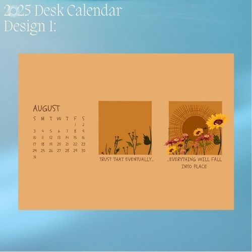 2025 Art Desk Landscape Calendar I Want to Heal and Grow (Philippines Shipping)