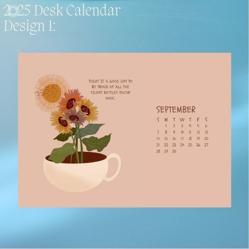2025 Art Desk Landscape Calendar I Want to Heal and Grow (Philippines Shipping)