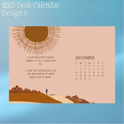 2025 Art Desk Landscape Calendar I Want to Heal and Grow (Philippines Shipping)