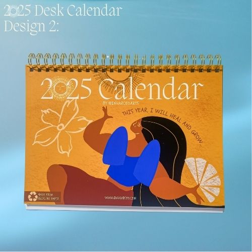 2025 Art Desk Landscape Calendar I Want to Heal and Grow (Philippines Shipping)