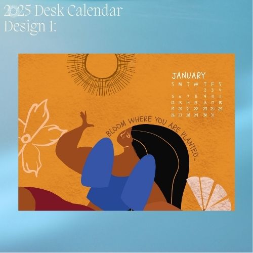2025 Art Desk Landscape Calendar I Want to Heal and Grow (Philippines Shipping)