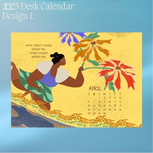 2025 Art Desk Landscape Calendar I Want to Heal and Grow (Philippines Shipping)