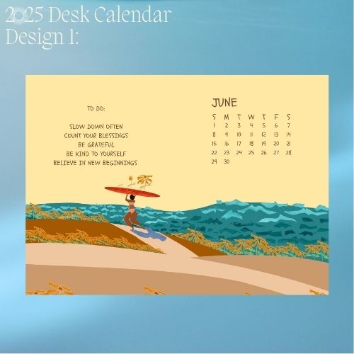 2025 Art Desk Landscape Calendar I Want to Heal and Grow (Philippines Shipping)