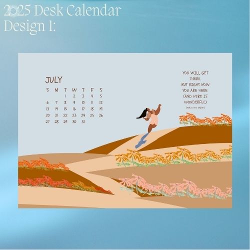 2025 Art Desk Landscape Calendar I Want to Heal and Grow (Philippines Shipping)