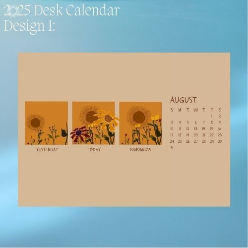 2025 Art Desk Landscape Calendar I Want to Heal and Grow (Philippines Shipping)